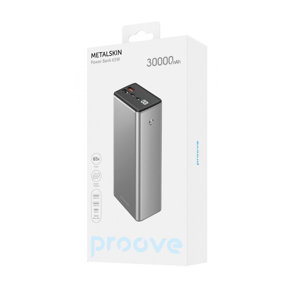 Повербанк 65W Proove Metalskin 30000mAh Power зарядка MacBook ноутбук