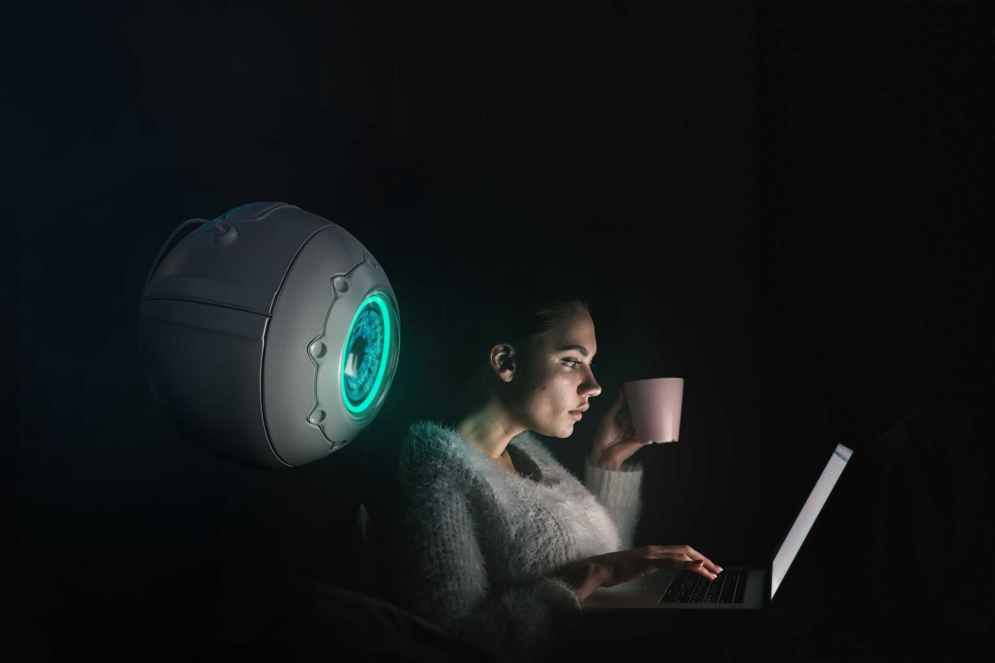 Kamera 360° z AI, Lampa COBE Inteligentne Wykrywanie Obiektu NIANIA