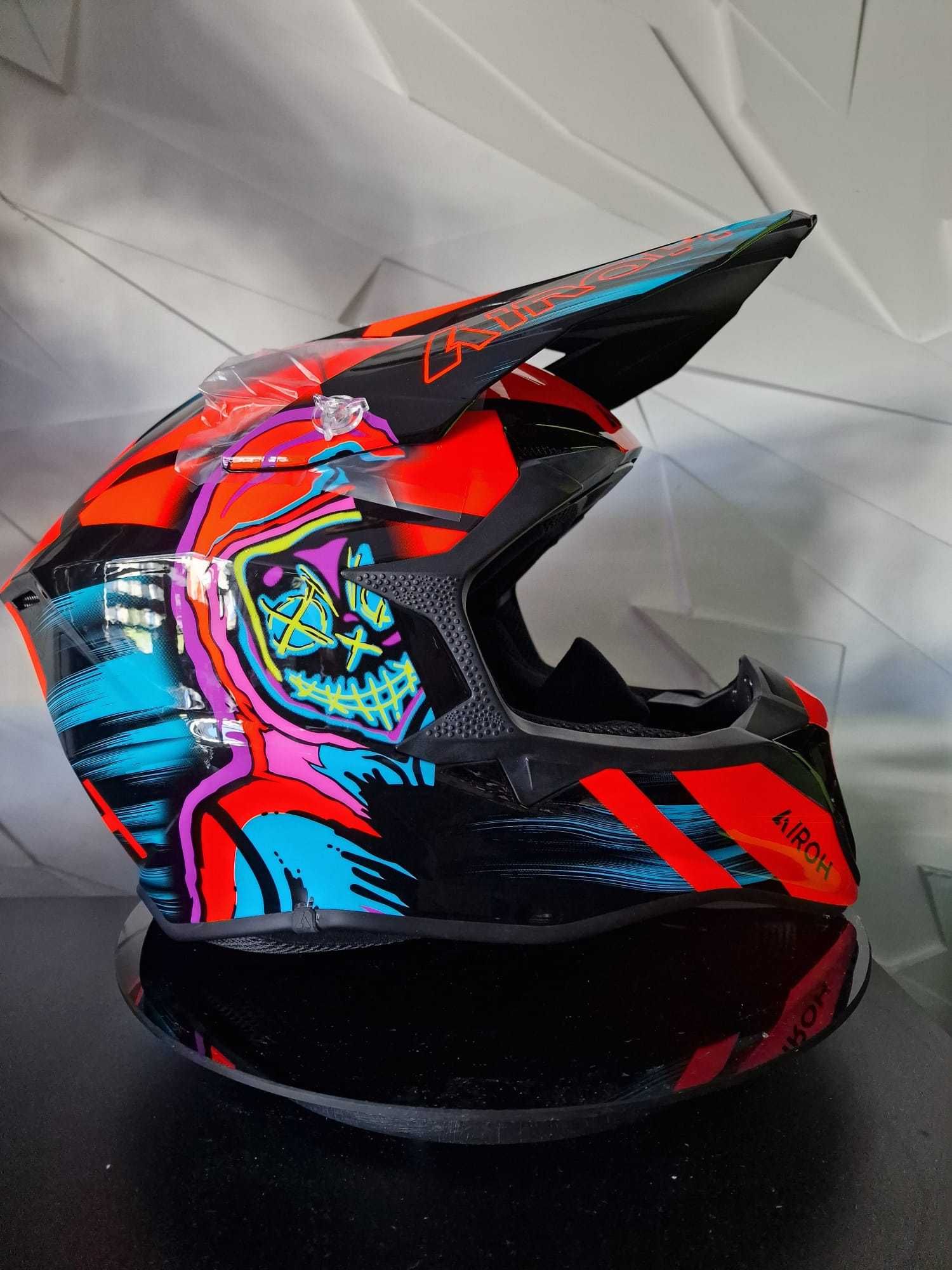 Kask cross Airoh Wraaap Cyber Orange Gloss 'S 'M 'L 'XL sklep GRATISY!
