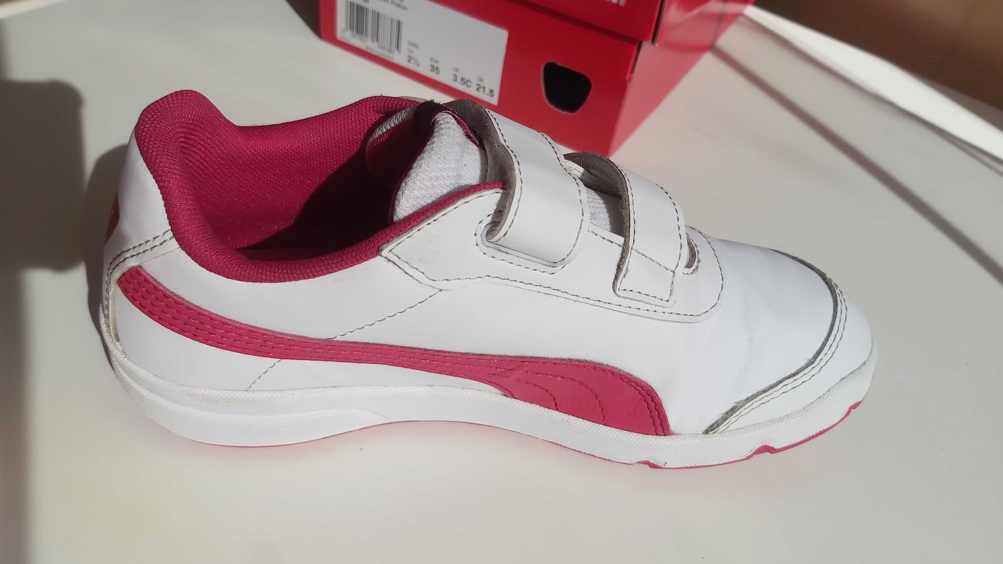 Puma buty buciki sportowe 35 biały czerwony