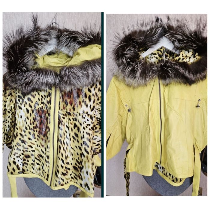 Пончо кейп  2-х стороння шкіряна куртка оверсайз