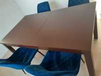 Rozkładany stół do jadalni 160x90 po rozłożeniu 200x90 i 4 krzesła