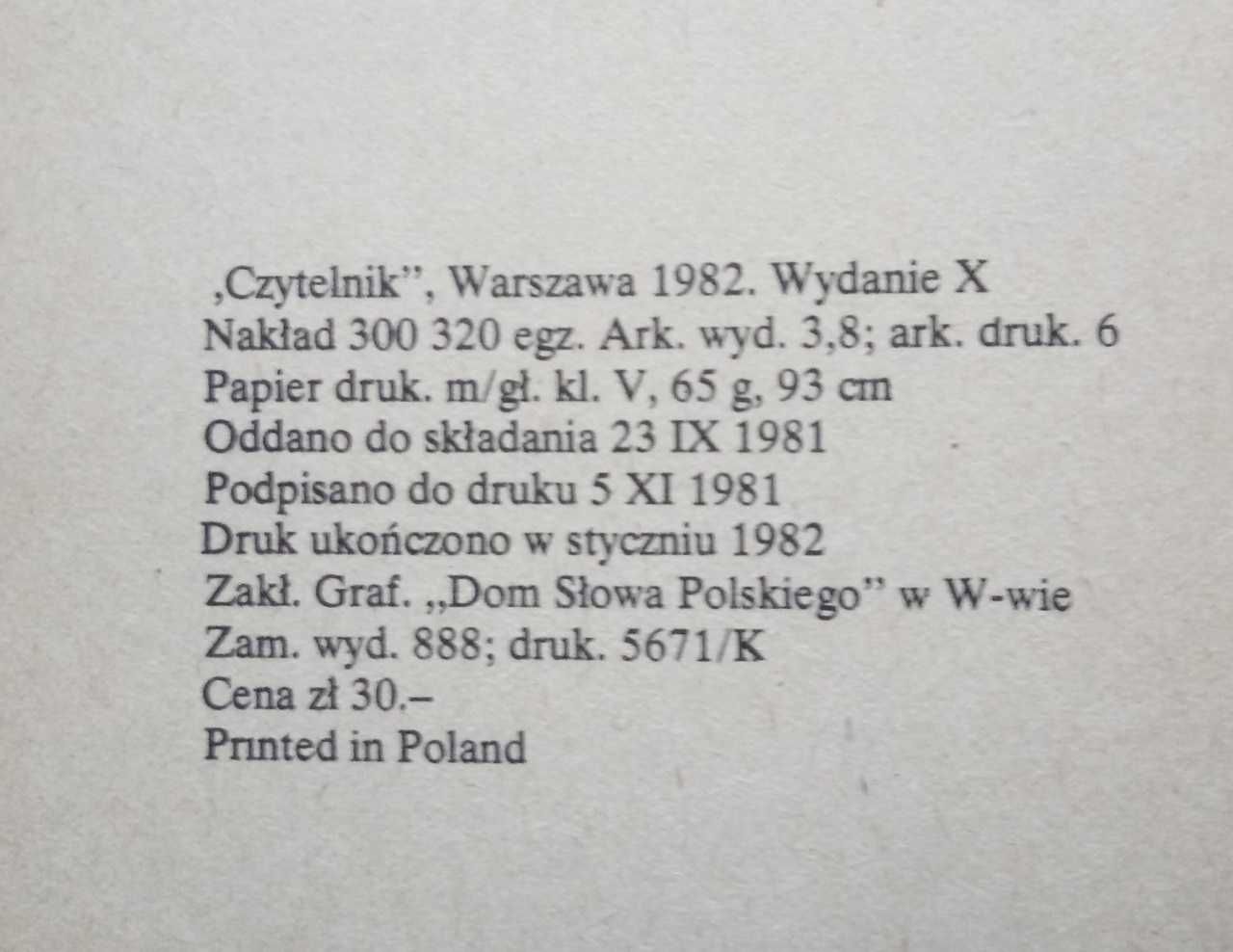 Mickiewicz "Grażyna" Powieść Litewska Czytelnik 1982r