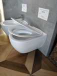 Miska wisząca WC Cerastyle City  z kołnierzem z deską slim