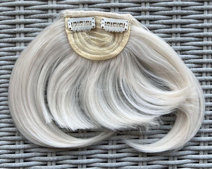 Premium Ultra włosy doczepiane, platynowy blond, grzywka upiększająca