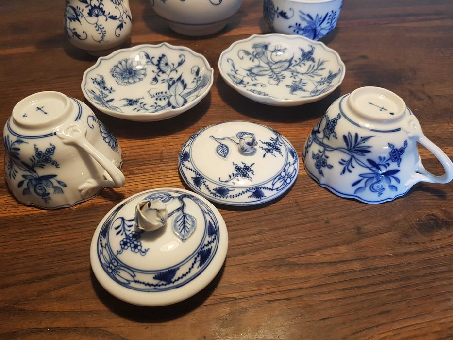 Serwis tete a tete Meissen Teichert zwiebelmuster