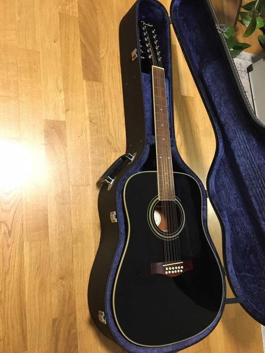 Fender DG-16E BLK 12 струн эл/акустика Корея, в кейсе+ремень+стенд