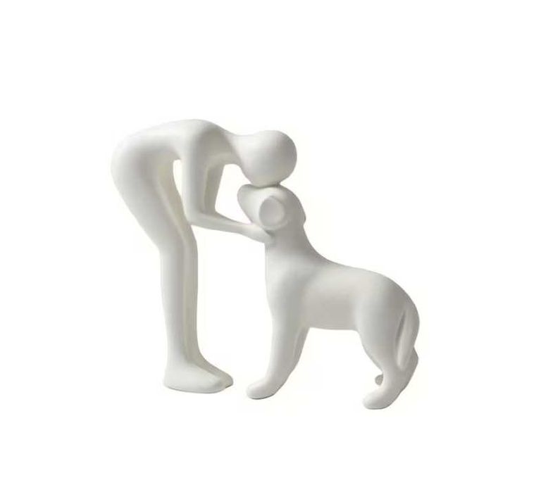 Nowa dekoracja człowiek z psem