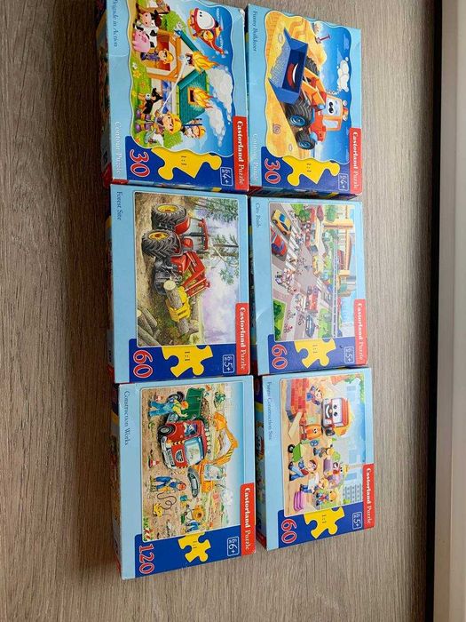 Пазли, набір пазлів на 5-6+ р. Castorland, ціна за всі 6 штук