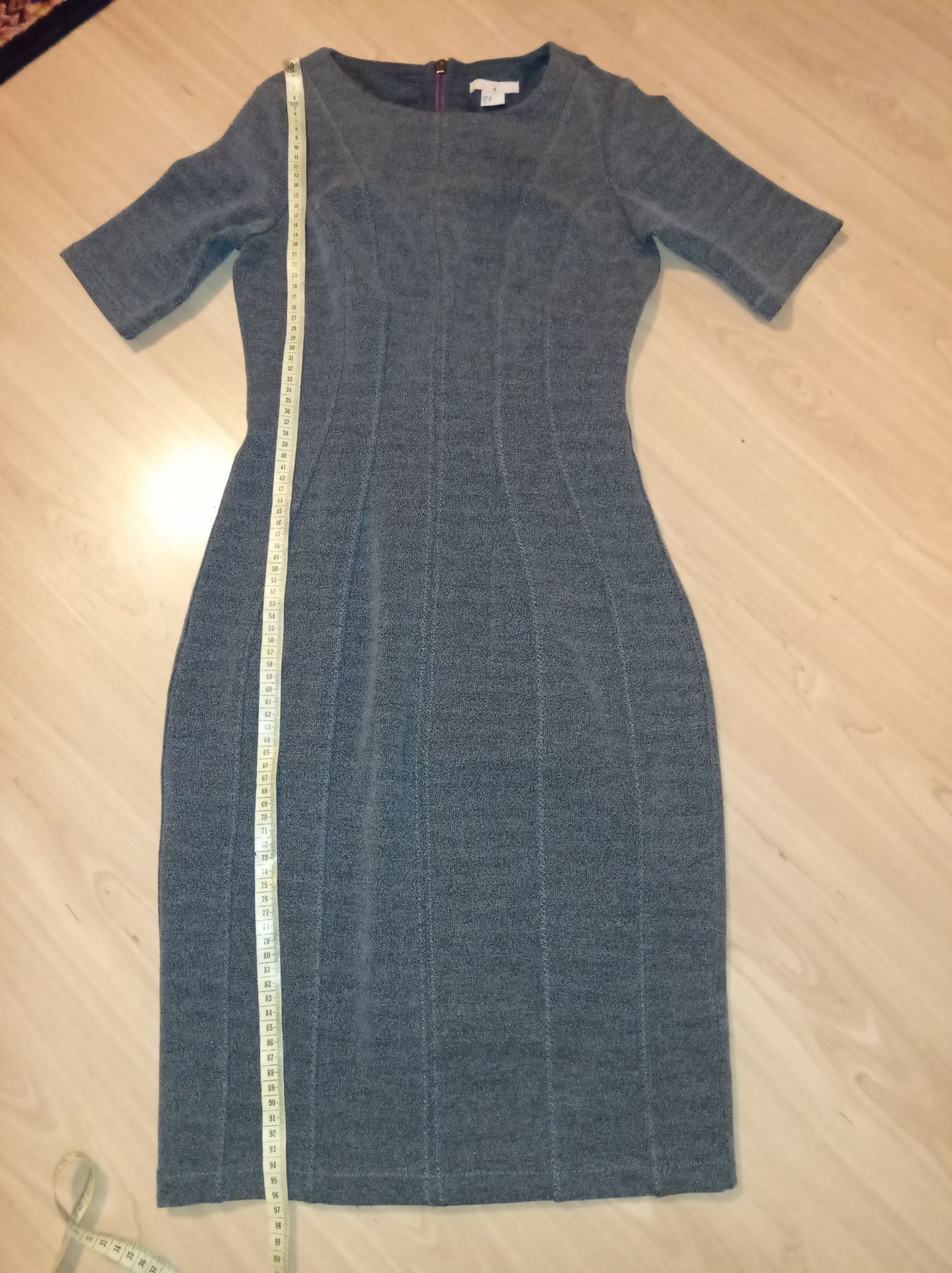 NOWA H&M sukienka dzianinowa szara do pracy 36/38 elegancka kobieca
