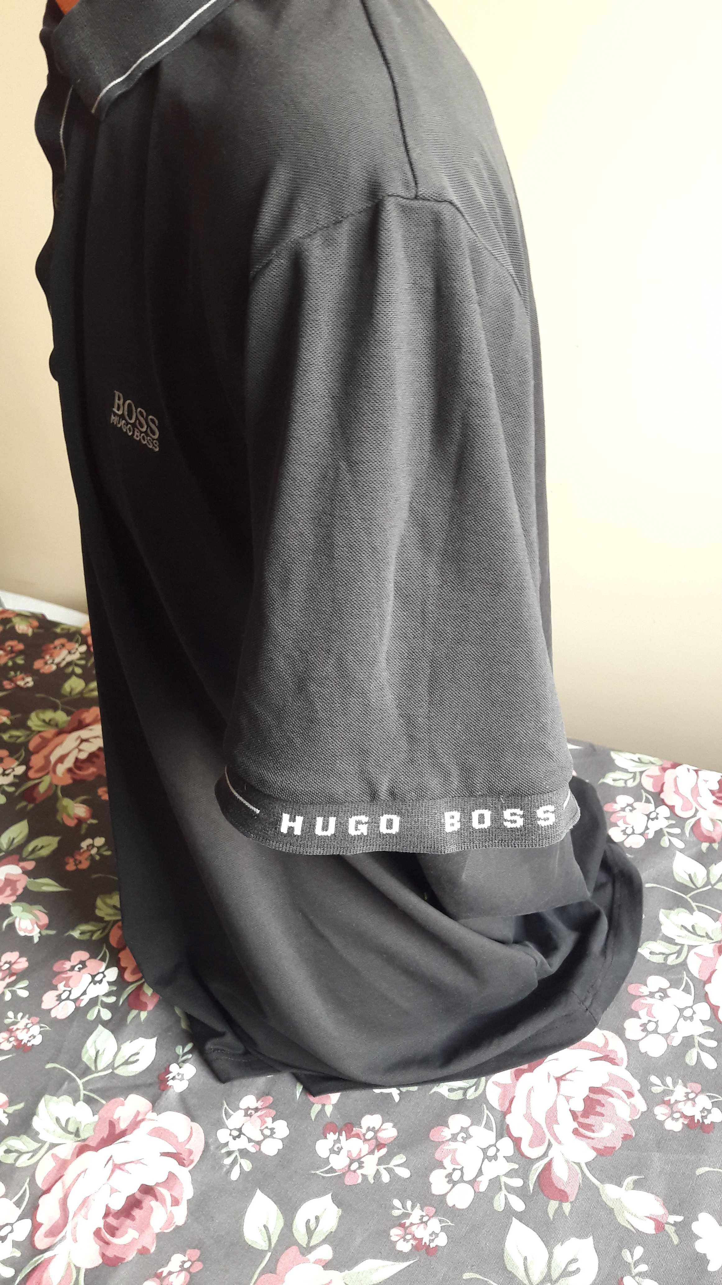 Koszulka polo Hugo Boss czarna