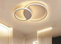 OXYGEN II  biała lampa sufitowa ring 25/35cm okręgi żyrandol LED 36W