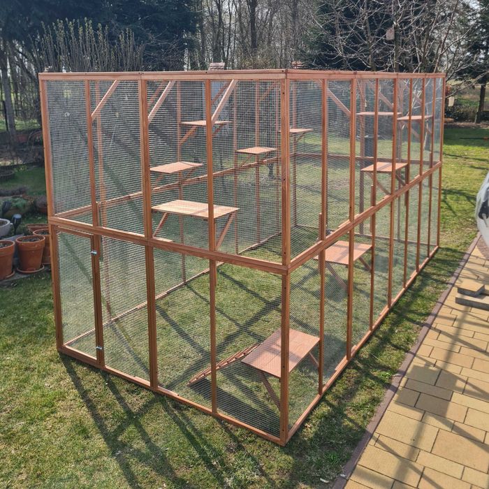 Wybieg dla kotów kojec klatka duża woliera dla kota