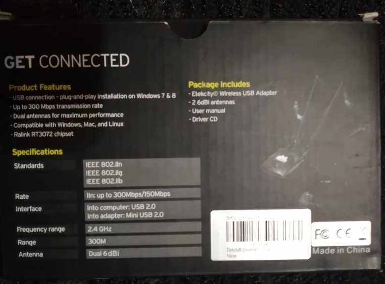 Antena dupla de internet Wireless USB 2x 6dBi