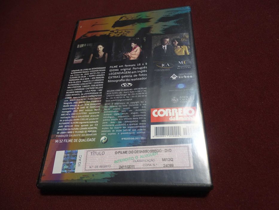 DVD-Filme do desassossego-João Botelho