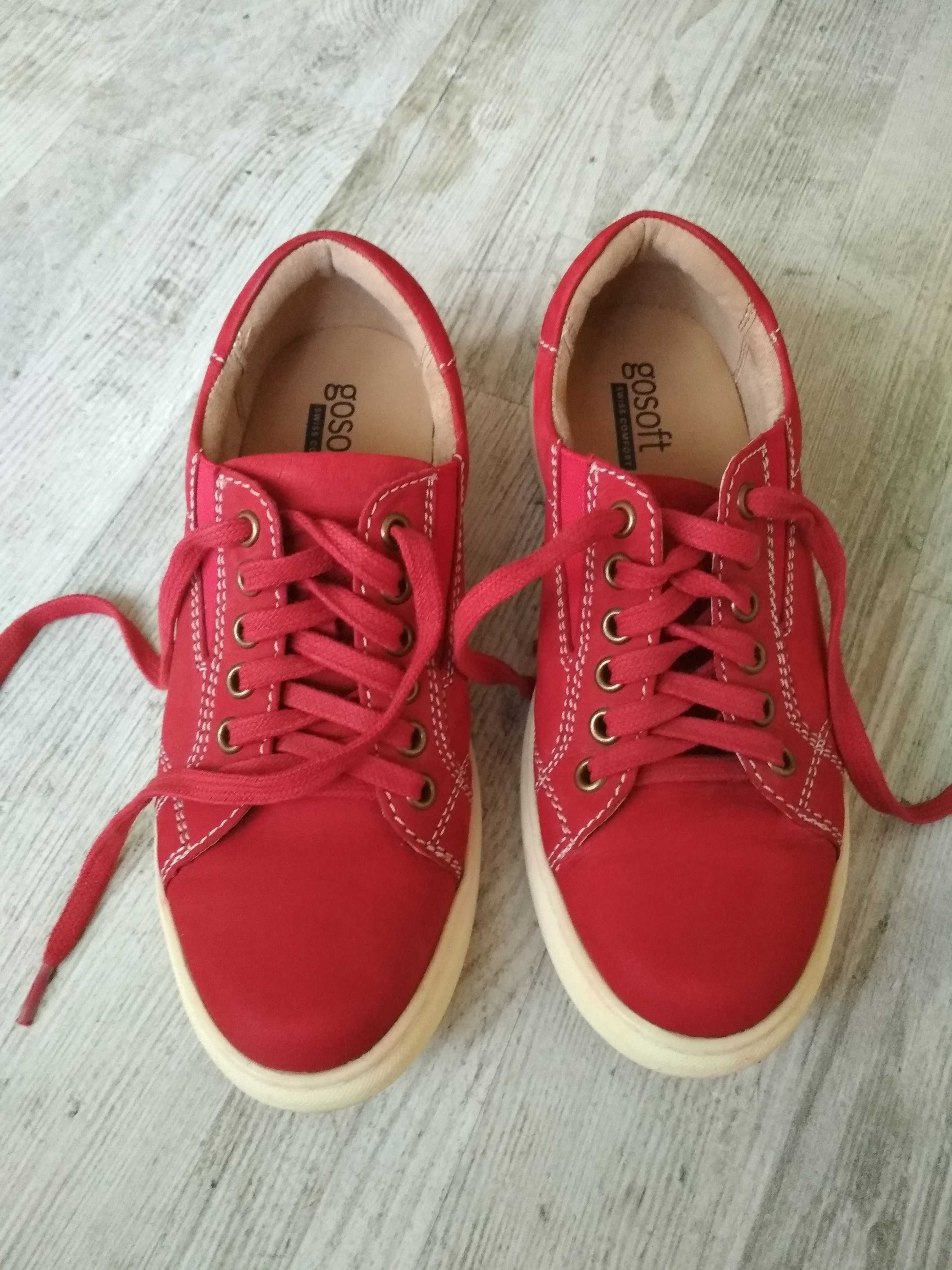 Jak nowe buty skórzane r. 38 czerwone gosoft 229zl wiosenne