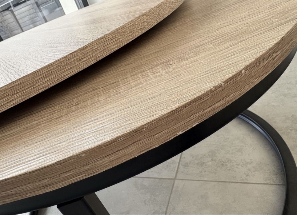 Stolik kawowy zestaw okrągły dąb sonoma