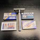 Maszynka Gillette Tech M4 z 1967 r. + zestaw oryginalnych żyletek