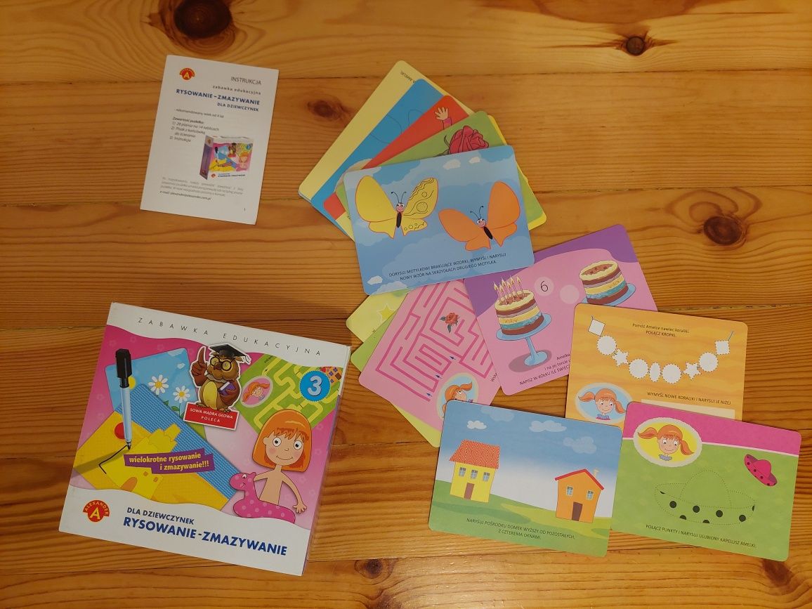Zabawka edukacyjna dla dziewczynek Rysowanie-zmazywanie ALEXANDER, 4+