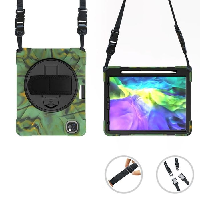 Etui do iPad Pro 4/3 12.9" z Podstawką i Paskiem na Ramię Moro