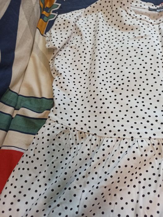 Bluzka biała w kropeczki