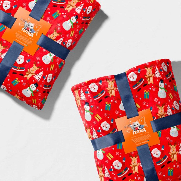 Акція! Плед новорічний, подарунок плєд