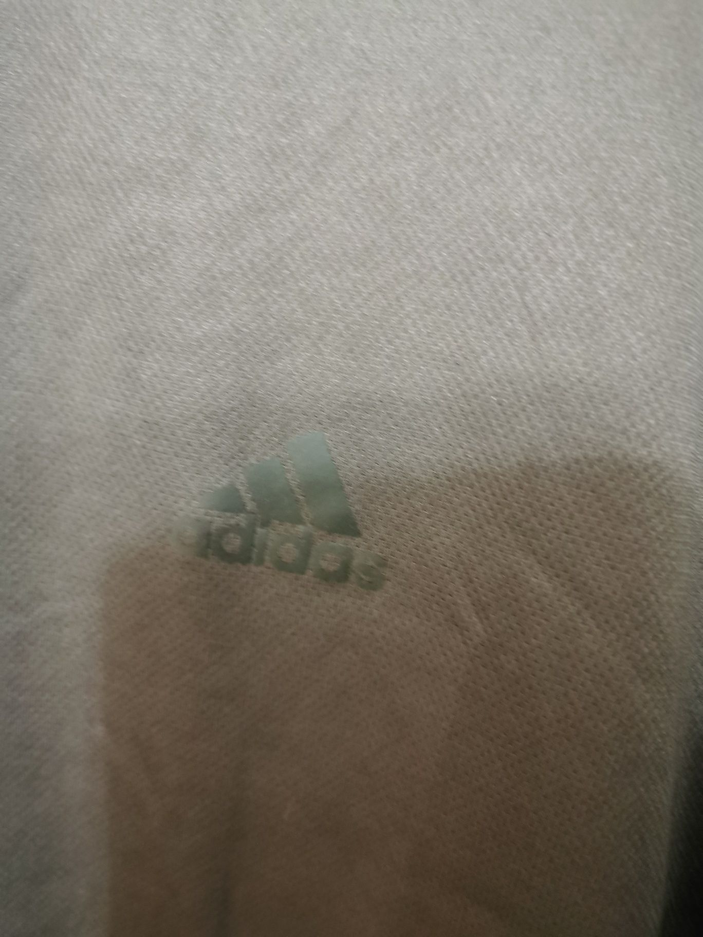 Koszulka bluzka krótki rękaw męska roz 44 XXL adidas szara kołnierzyk