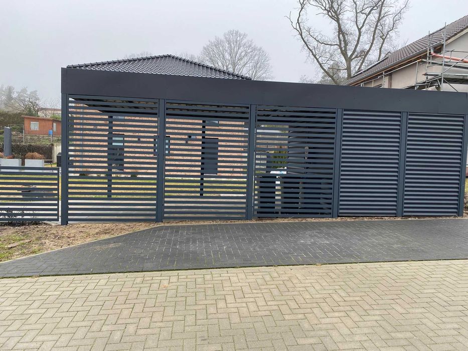 Wiata garażowa 6x6 m, carport - wiata samochodowa dwustanowiskowa