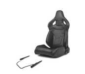 KIT BAQUET BACKET DESPORTIVA COURO PRETA ESTILO SPORTSTER
