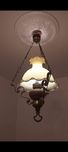 Żyrandol lampa wisząca stylowa! Mosiądz z drewnem!