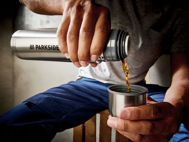 Wygodny Termos Ze Stali Nierdzewnej 420ml + Kubek 85ml Parkside