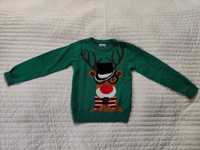 Sweter dziecięcy świąteczny renifer rozmiar 122 128