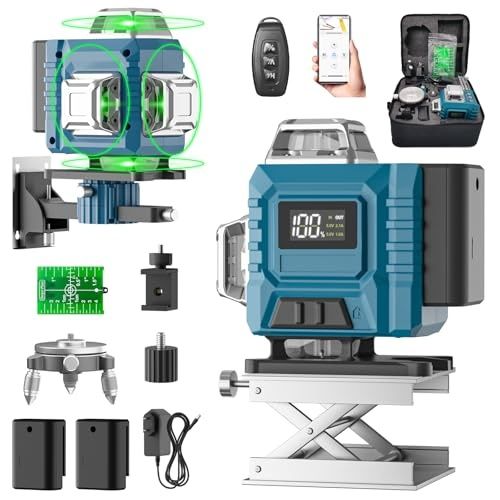 Laser krzyżowy Kevsuvqin x 360°, 4D 16 linii
