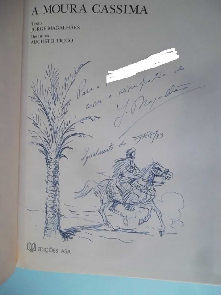"A Moura Cássima" com desenho e assinatura de Trigo e Magalhães.