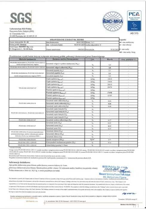 Producent - Pellet A1, 6mm,  Enplus PL320, 1000 kg  - Transport GRATIS