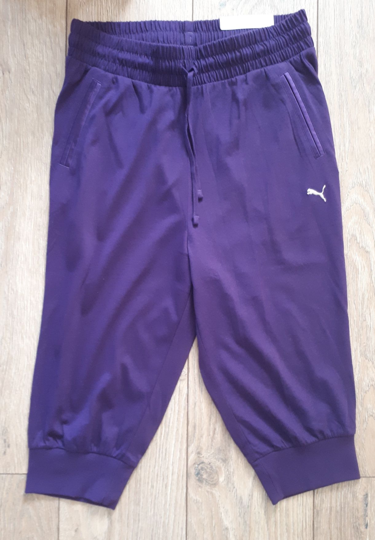 Spodnie Puma 36/38 fiolet, w stylu pumpy, fitness, trening, nowe