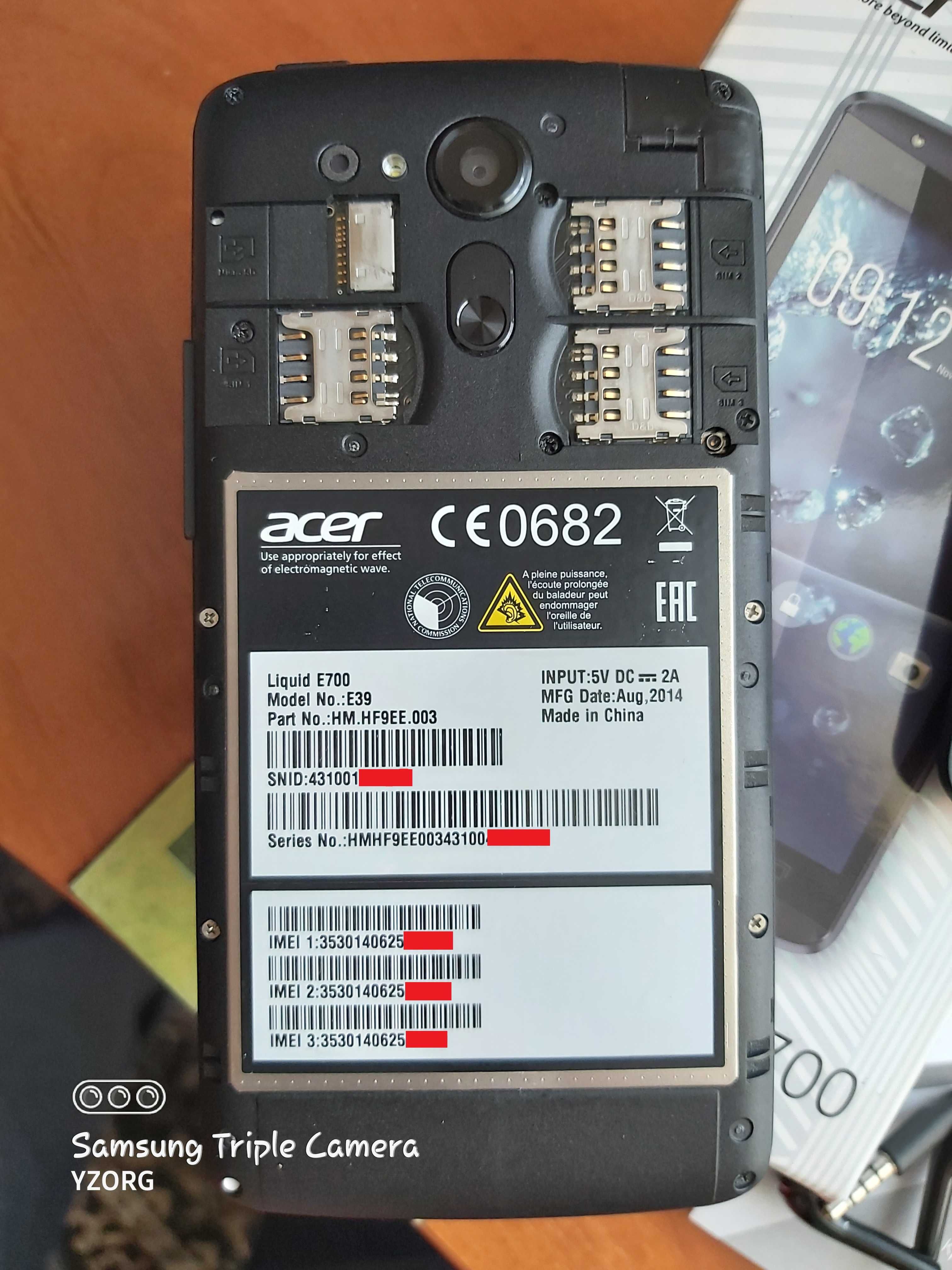 Acer Liquid E700 (3 SIM карты)