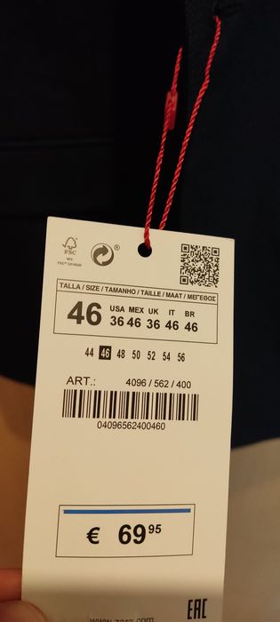 Blazer homem 46 Azul