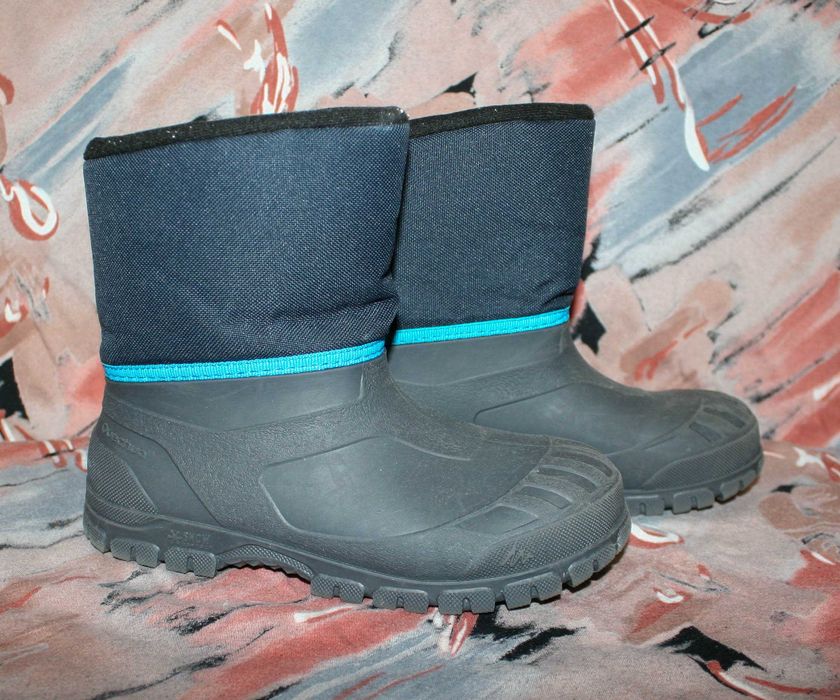 Чоботи гумові утеплені сапоги резиновые Quechua Snow 32-33 р