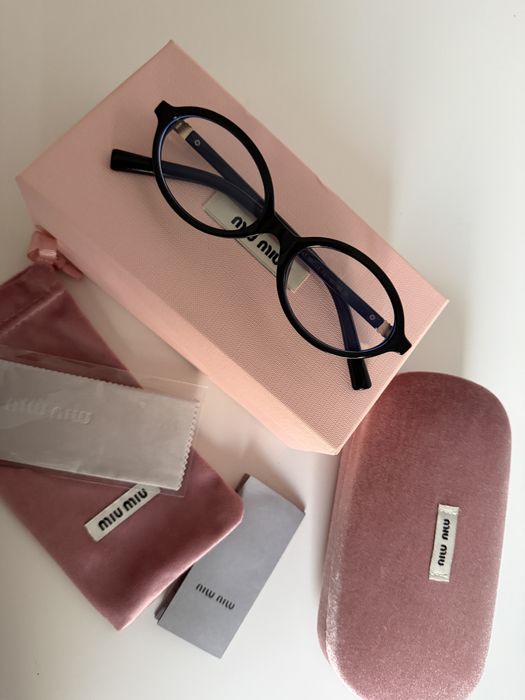 okulary korecyjne miu miu czarne