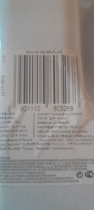 2 wklady do szuflady na sztućce