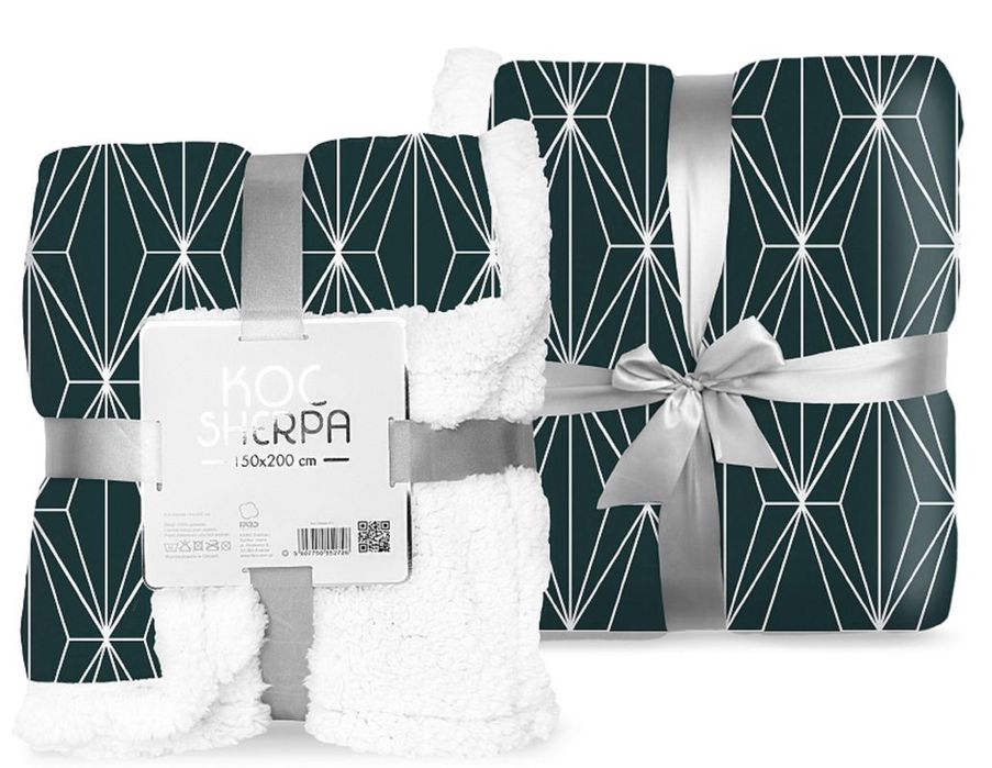 Koc na Łóżko 150x200 Mikrofibra Dwustronny Sherp