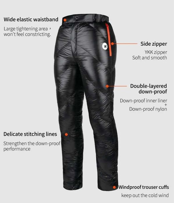 Пухові штани AEGISMAX down pants