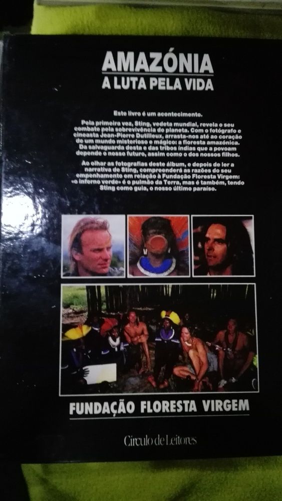 Livro Sting - Amazonia A Luta pela Vida - portes incluídos