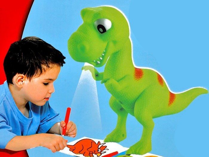 dinozaur t-rex rzutnik projektor + pisaki ta0048