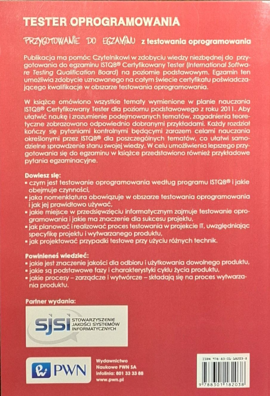 TESTER oprogramowania - przygotowanie do egzaminu