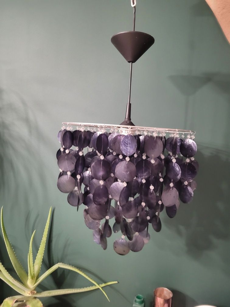 Lampa wisząca alfa czarna glamour