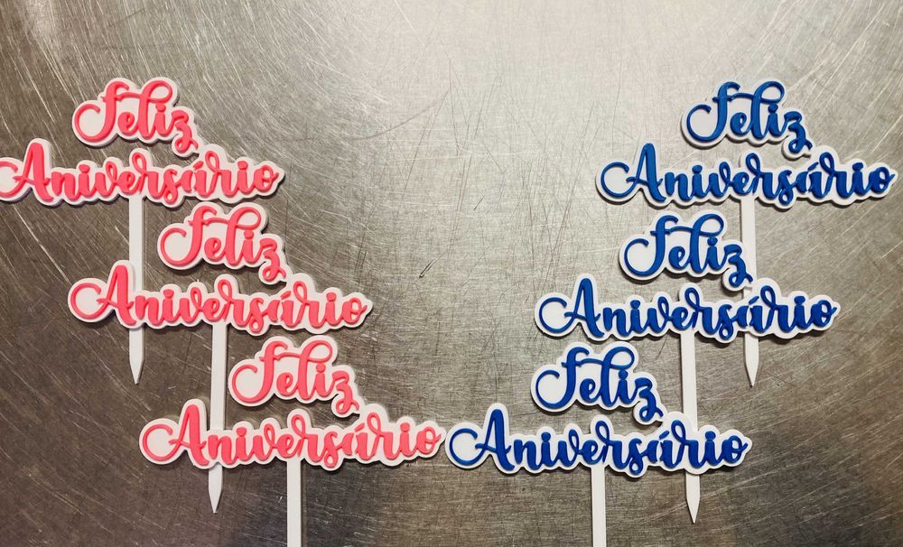 Topper para bolo de Aniversário
