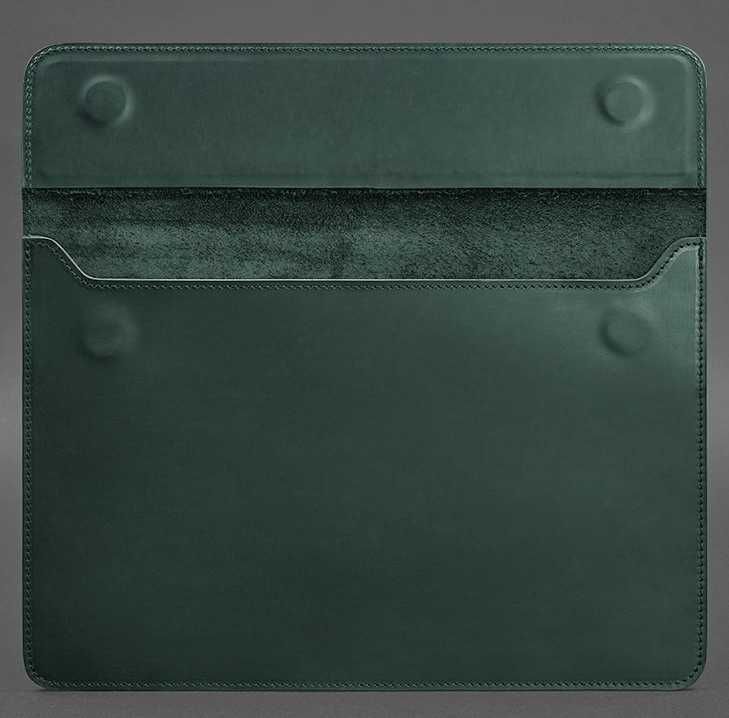 Чехол из кожи для ноутбука MacBook Pro 13, AIR, темно зеленый
