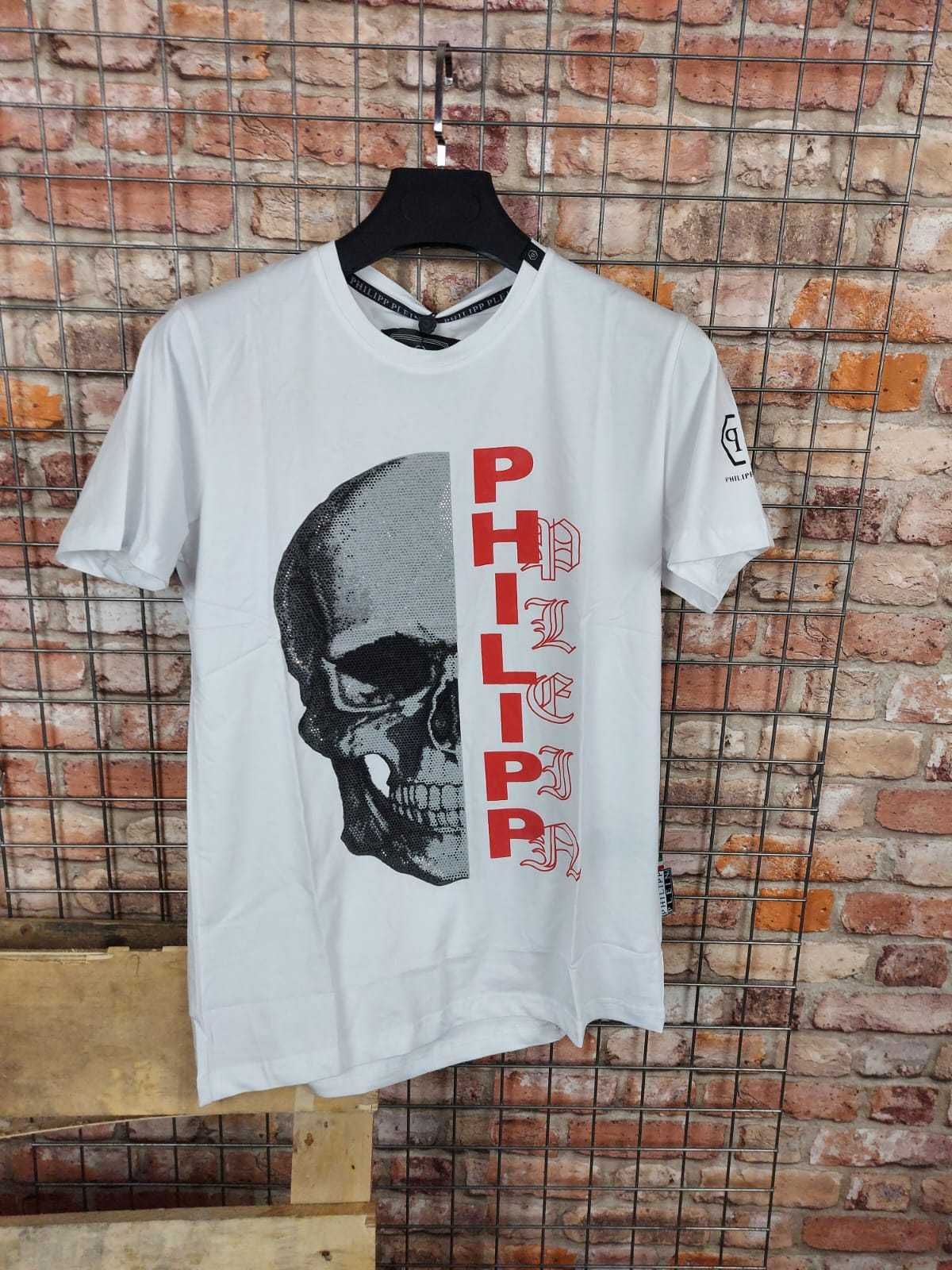 Koszulka męska t-shirt Philipp Plein biała koszulki męskie premium hit